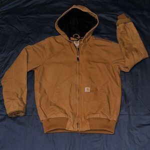 Carhartt Brown Full-Zip Hooded Jacket